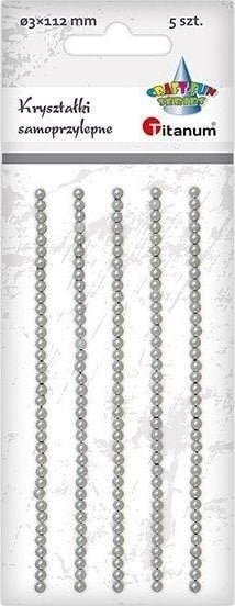 Kryształki samoprzylepne perełki białe 35szt