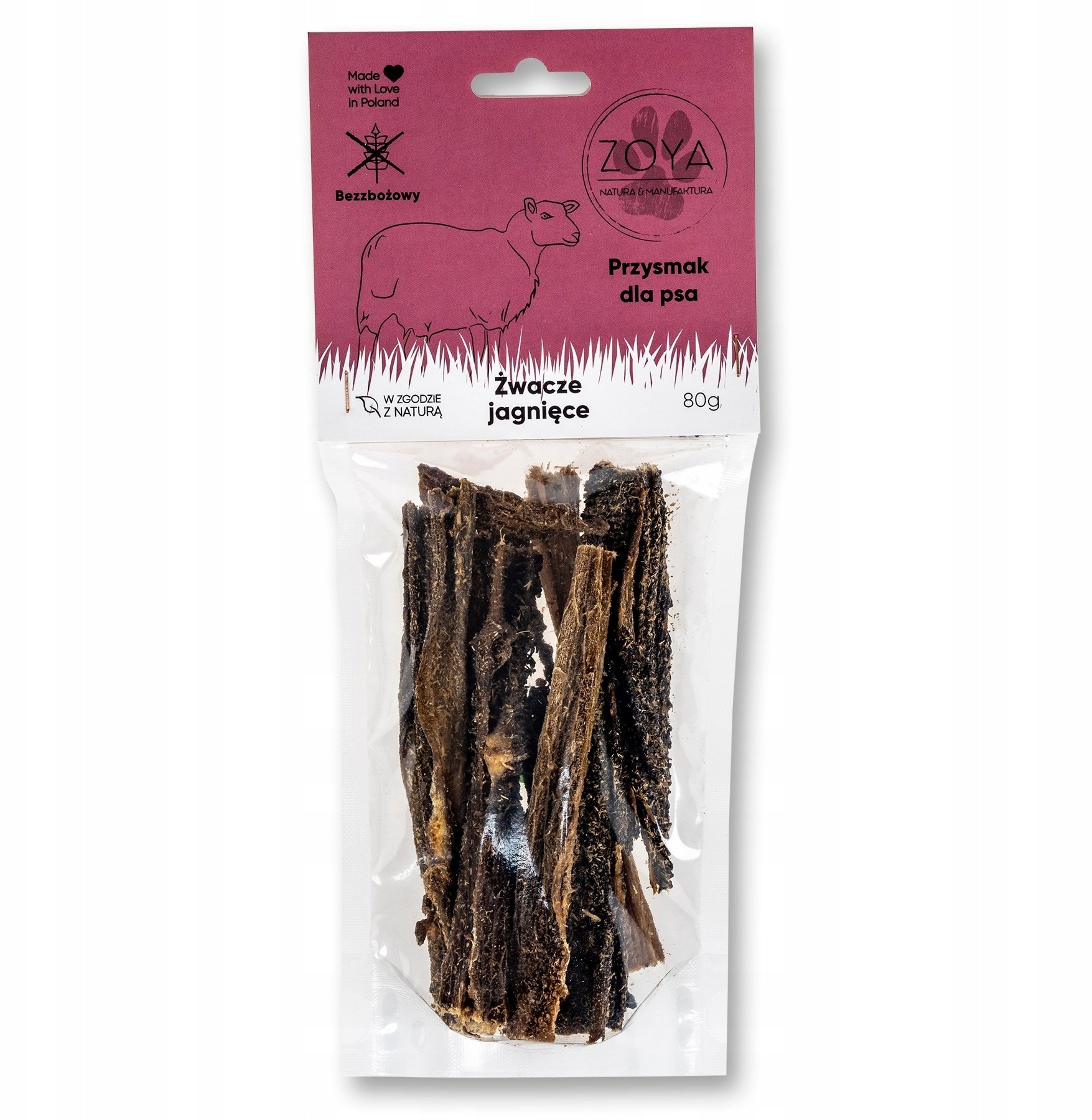 Zoya Przysmak z żwaczy jagnięcych dla psa 80g