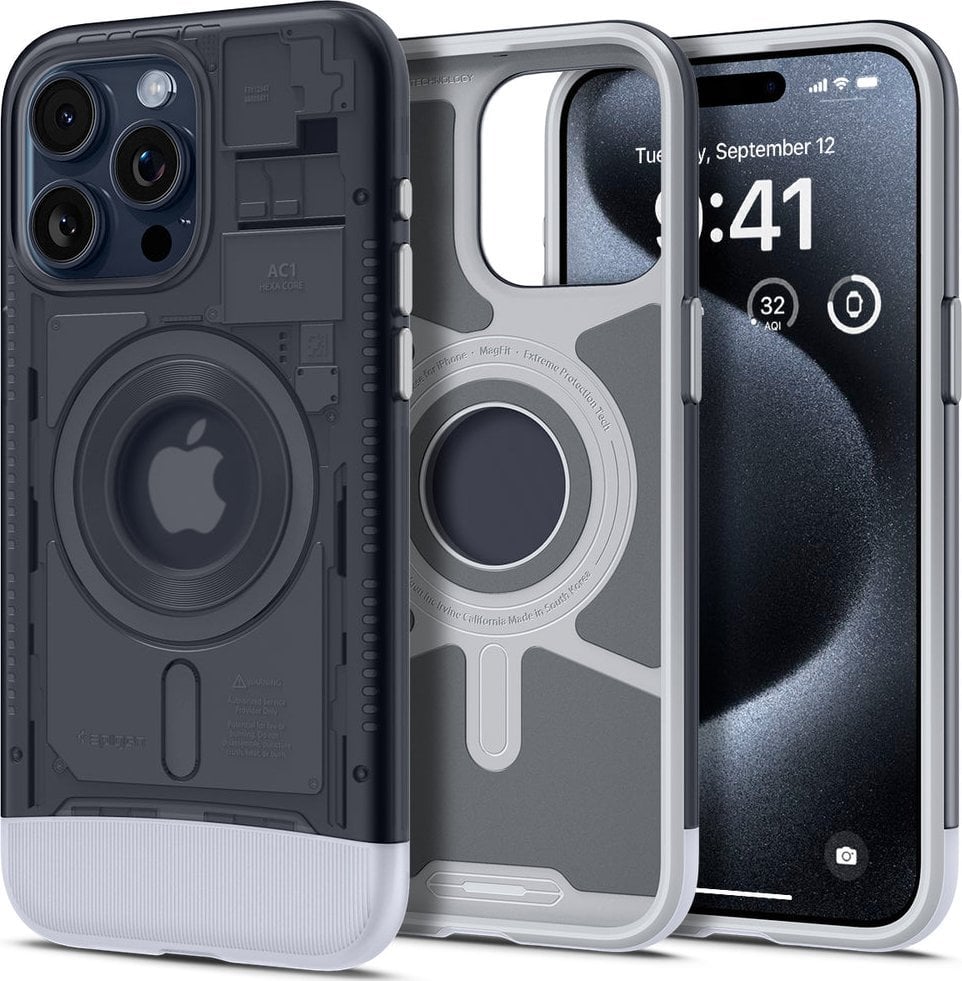 Spigen Spigen Classic C1 MagSafe, graphite - iPhone 15 Pro Max