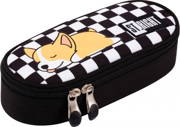 Piórnik MAJEWSKI Piórnik saszetka usztywniona z wewnętrzną klapką ST.RIGHT PC-01 Sleep Corgi