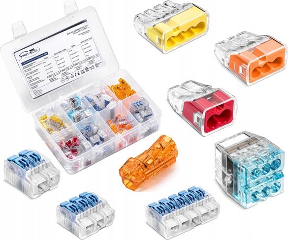 Simet Zestaw 80szt. szybkozłączek do linek i drutów SCL2, SCL3, SCL5, SCP2, SCP3, SCP4, SCP6, SCS2 Simet Ideal Combo3 88000903 organizer