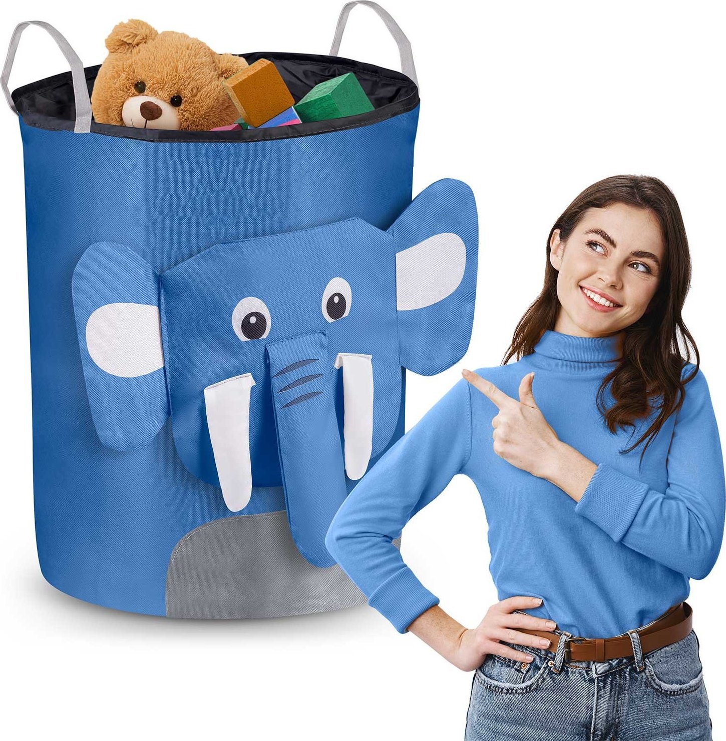 Triton Kosz na zabawki Nukido - niebieski słonik