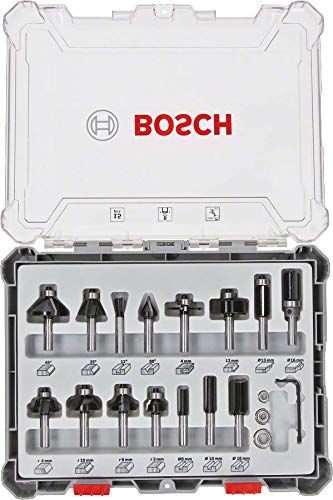 Bosch BOSCH ZESTAW FREZÓW 15szt. UCHWYT 8mm B2607017472