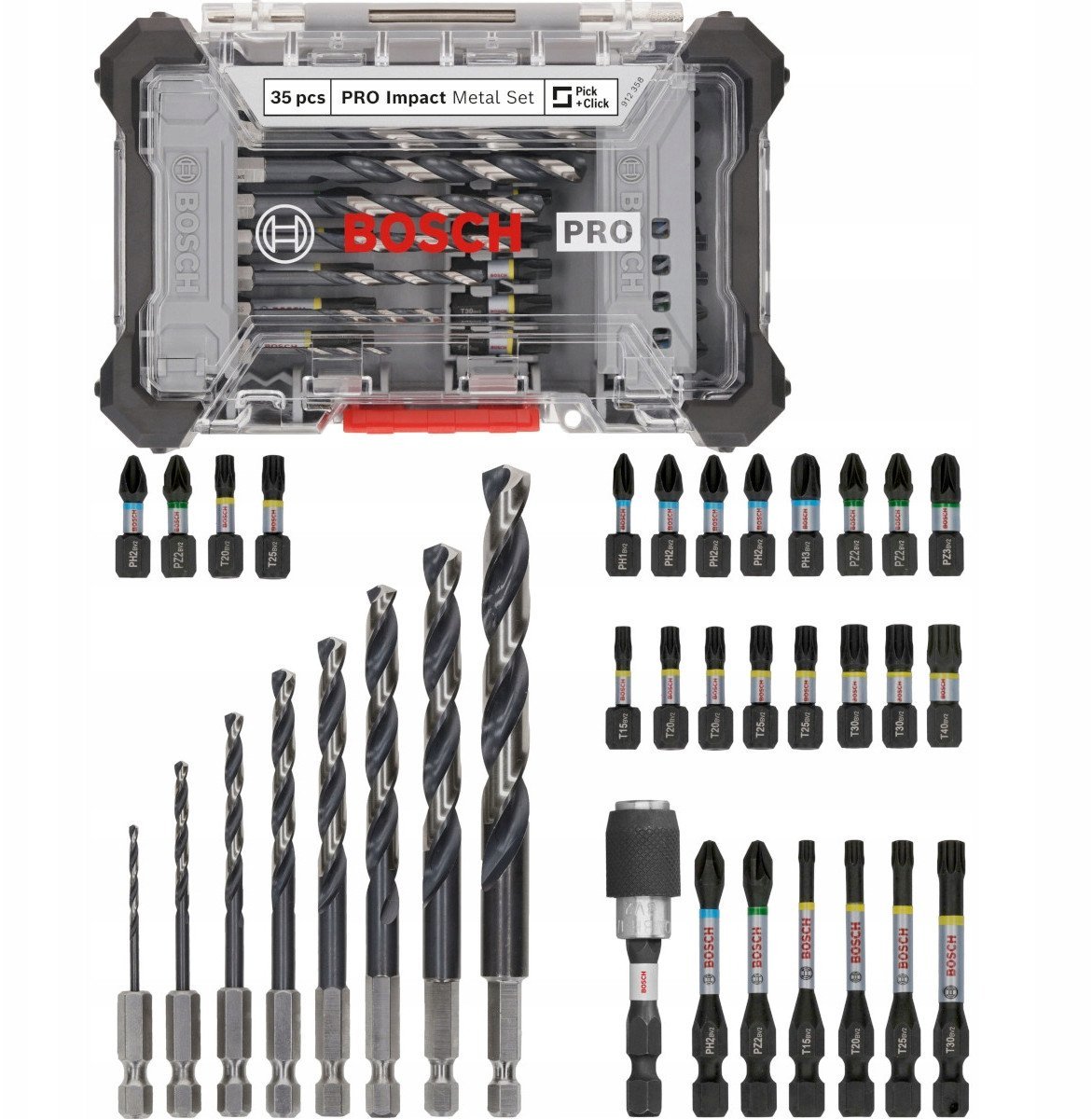 ZESTAW WIERTEŁ I BITÓW PRO Metal Set