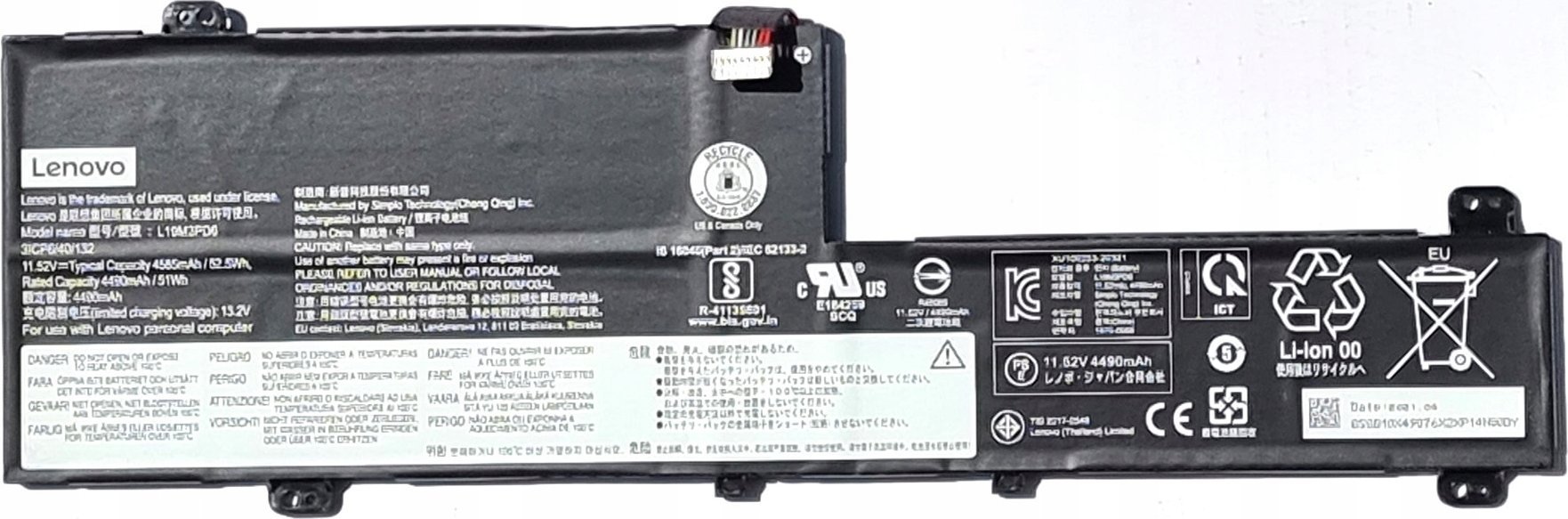 Bateria Lenovo SP/A L19M3PD6 11.52V52.5Wh3cel