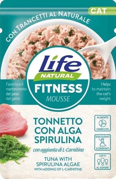 LIFE CAT sasz.70g FITNESS TUNA + SPIRULINA ALGAE /30
