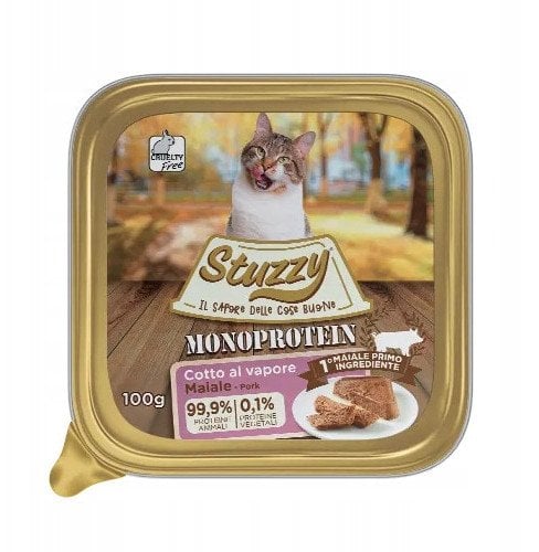 Monoprotein, karma mokra, dla kota, wieprzowina, 100 g, tacka