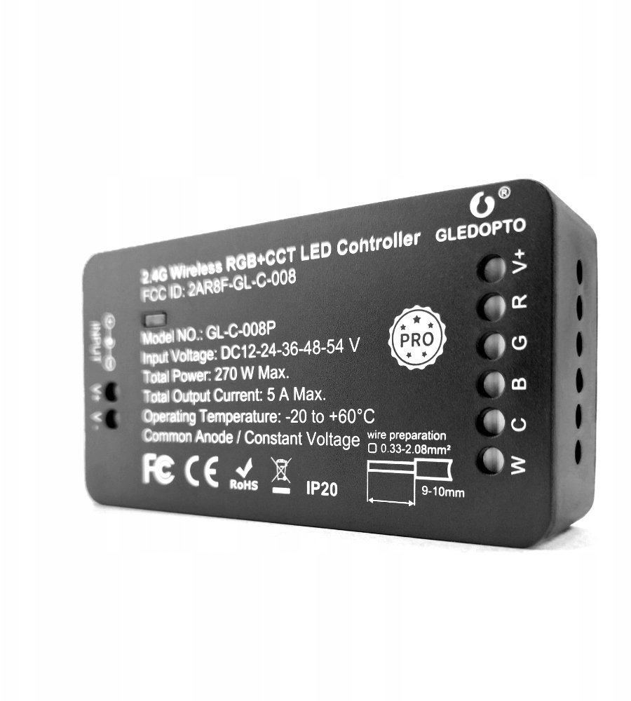 Kontroler LED RGB + CCT Gledopto ZigBee