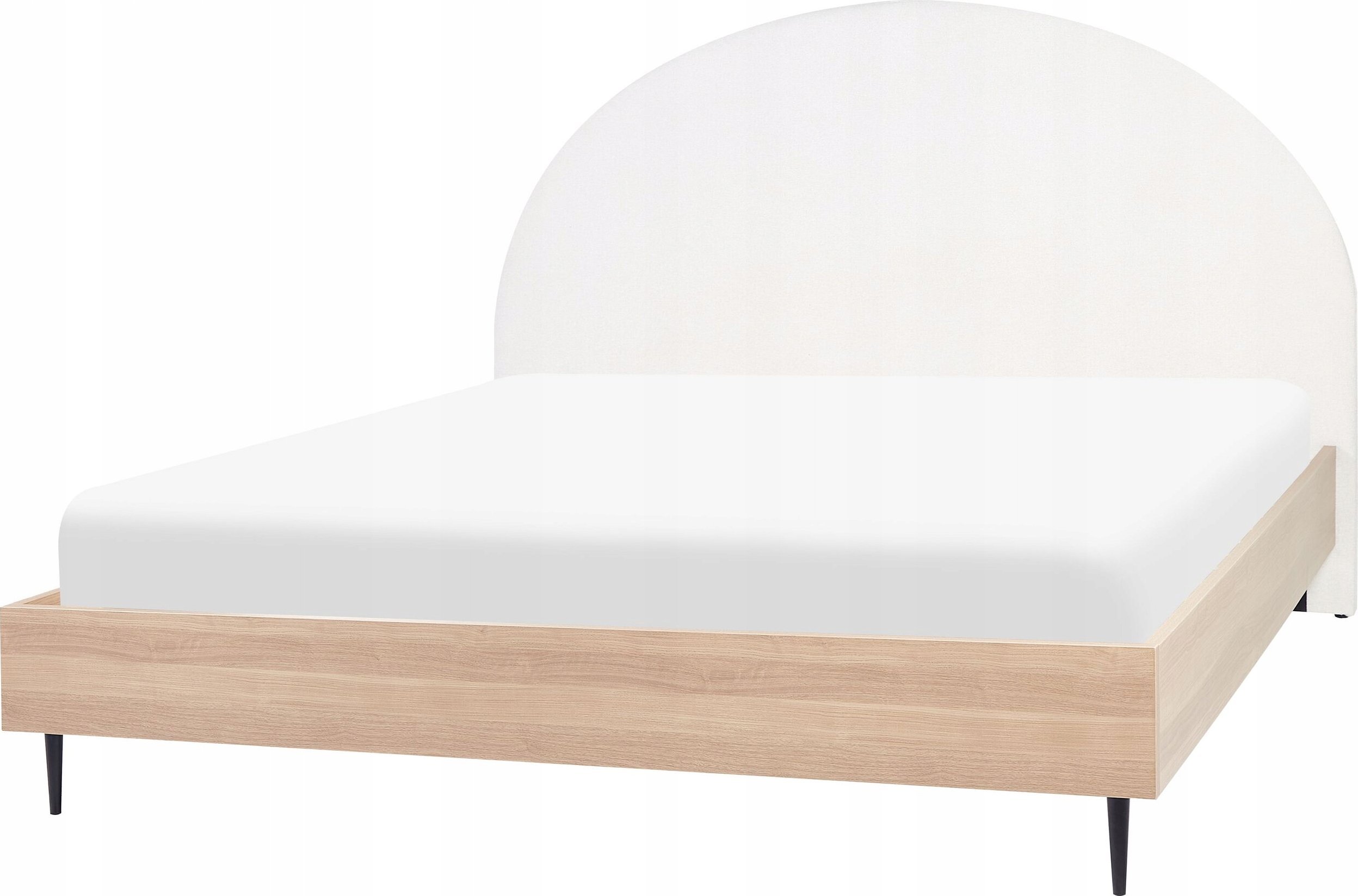 Beliani Łóżko tapicerowane 180 x 200 cm białe MILLAY