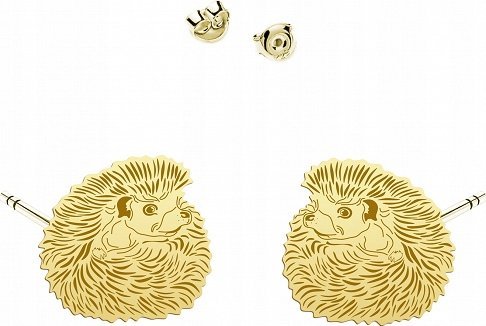 Radziszewska Jewellery Kolczyki Pozłacane Jeżyki Sztyfty 925 Dedykacja Prezent Biżuteria Dziecko