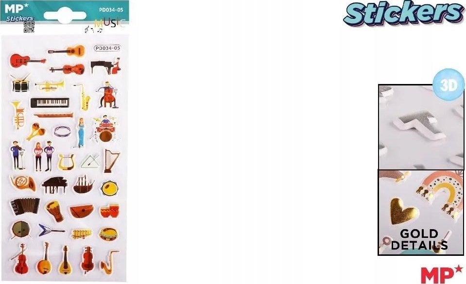 Incood Naklejki 3D instrumenty