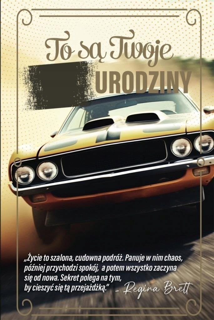 Yeku Karnet Urodzinowy z wymiennymi cyframi