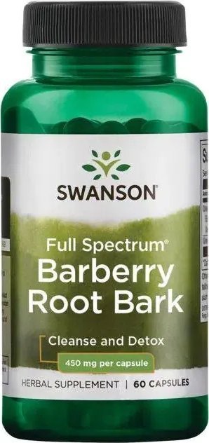 Swanson Swanson - Full Spectrum Barberry Root Bark, 450mg, 60 Kapsułki