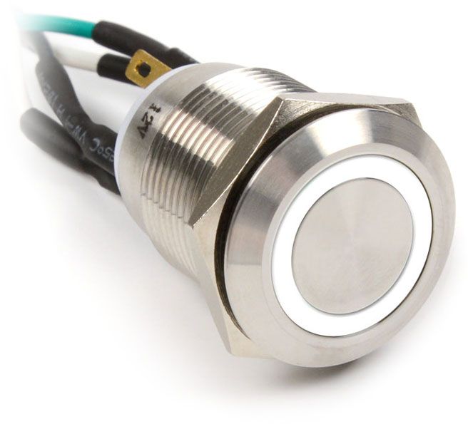 Impactics Przycisk Power do komputera 19mm, IP67, biały LED (LAN_22_IP67_VA_WH_1)