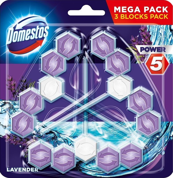 Domestos DOMESTOS_Power 5 kostka toaletowa Lavender 3x55g