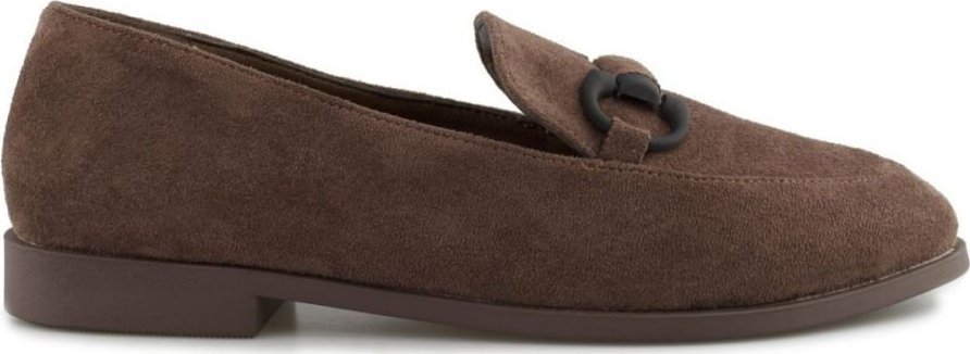 Laura Fiore Mokasyny zamszowe z ozdobą brązowe Laura Fiore-41