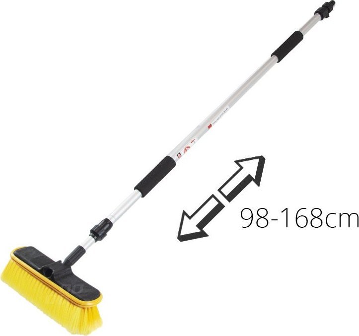 AMiO 01045 Szczotka do mycia teleskopowa z podłączeniem wody 98-168cm