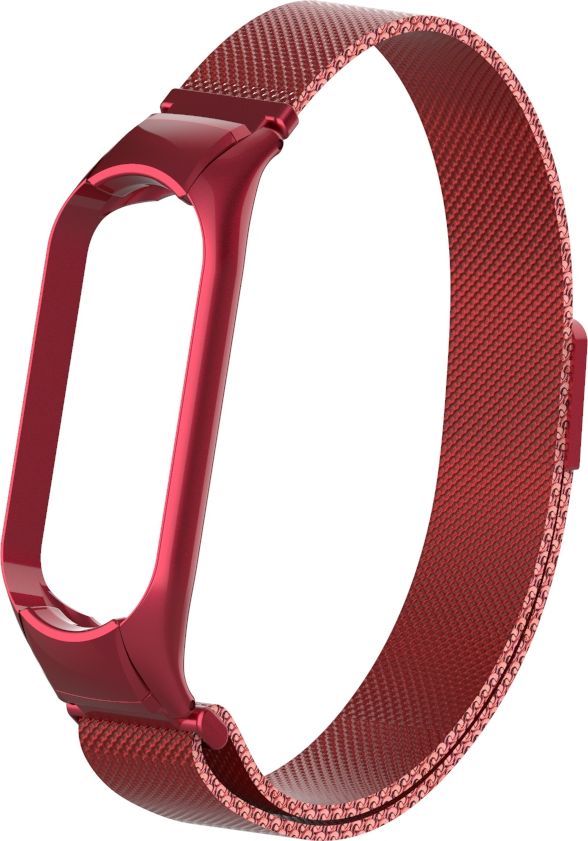 CZERWONA BRANSOLETA PASEK MILANESE DO XIAOMI MI BAND 5/6