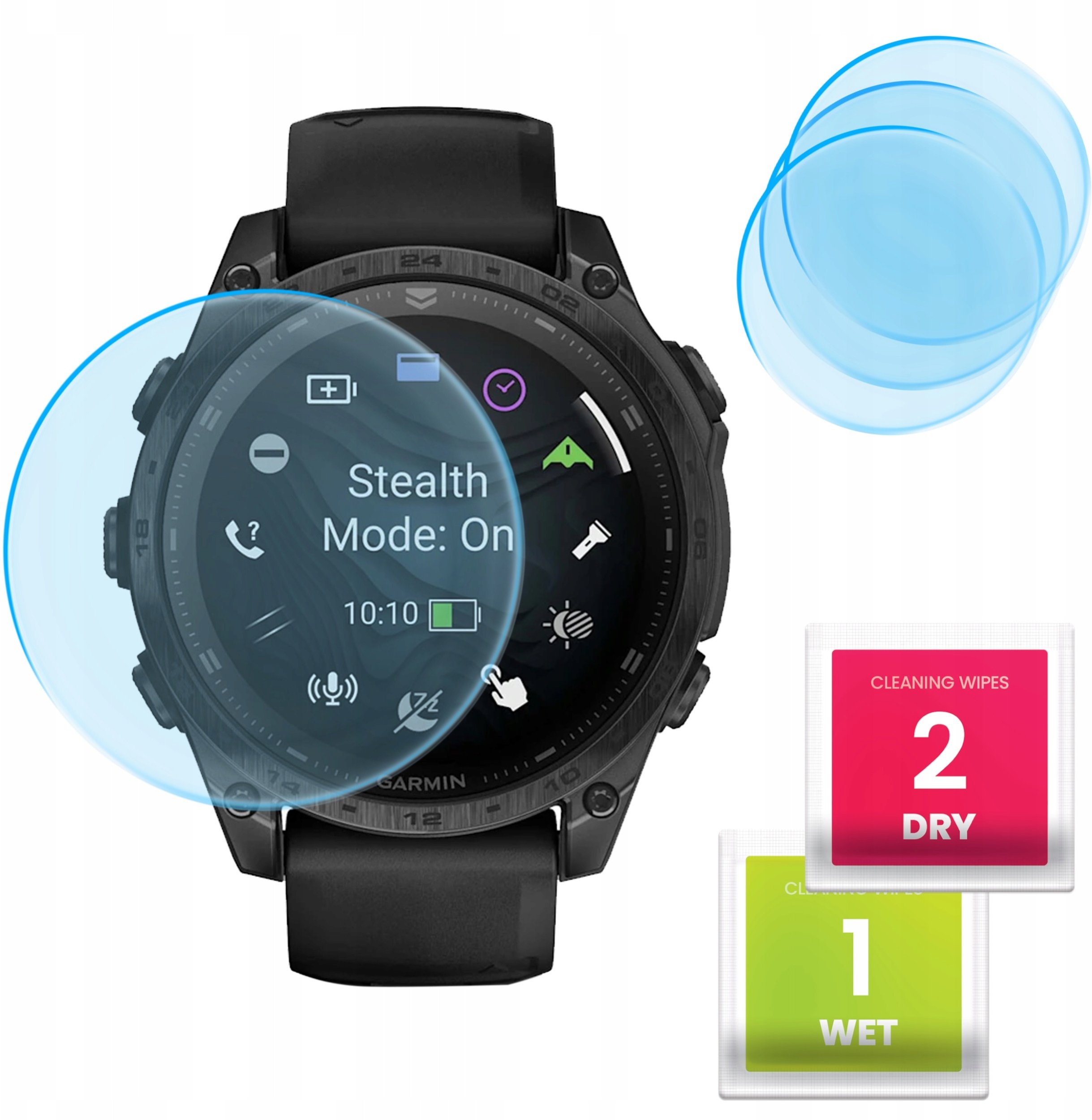 3-PAK Szkło Hybrydowe do Garmin Tactix 8 AMOLED (wersja 47 mm) (Szybka, 9H)