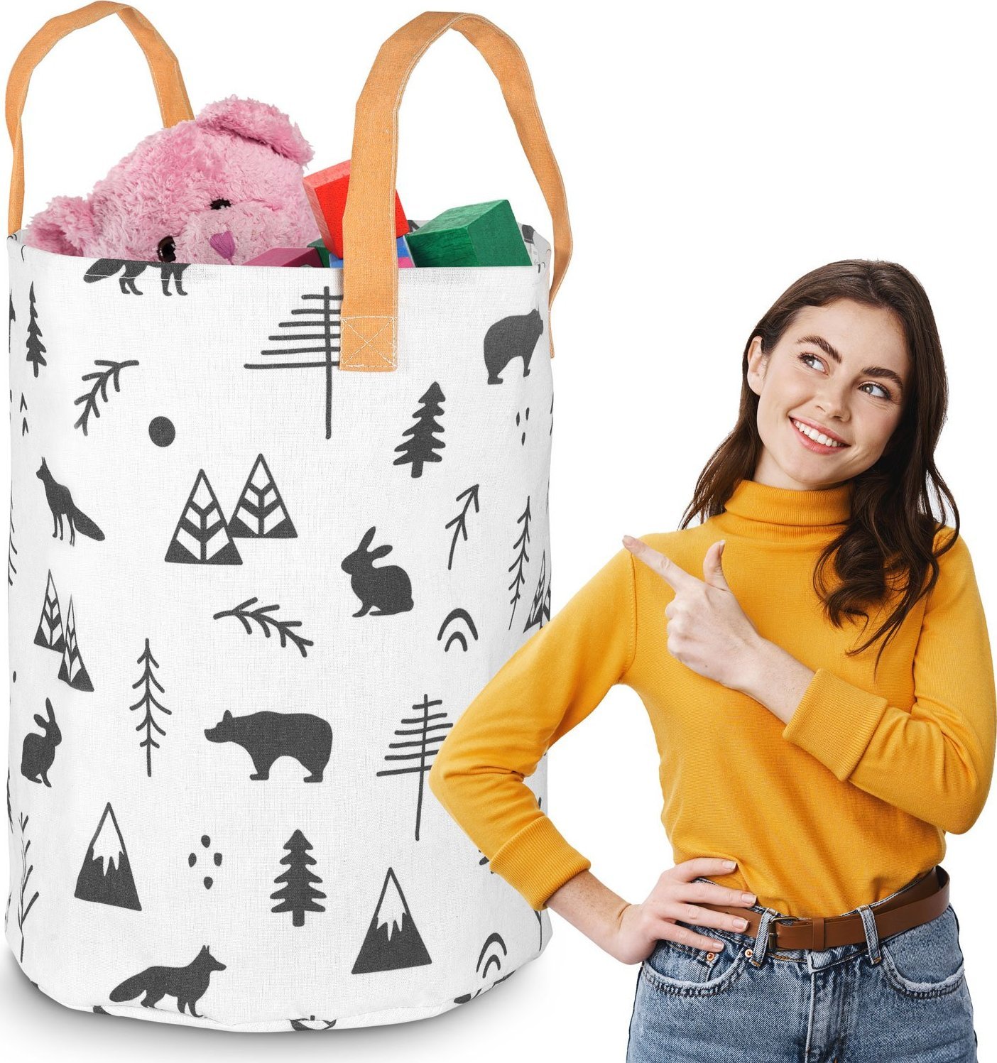 Kosz na zabawki Nukido - biały