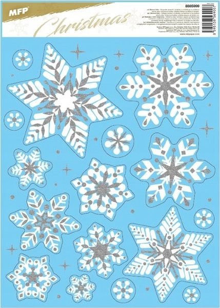 MFP paper naklejka bożonarodzeniowa brokat VA019 30x42cm 8885999