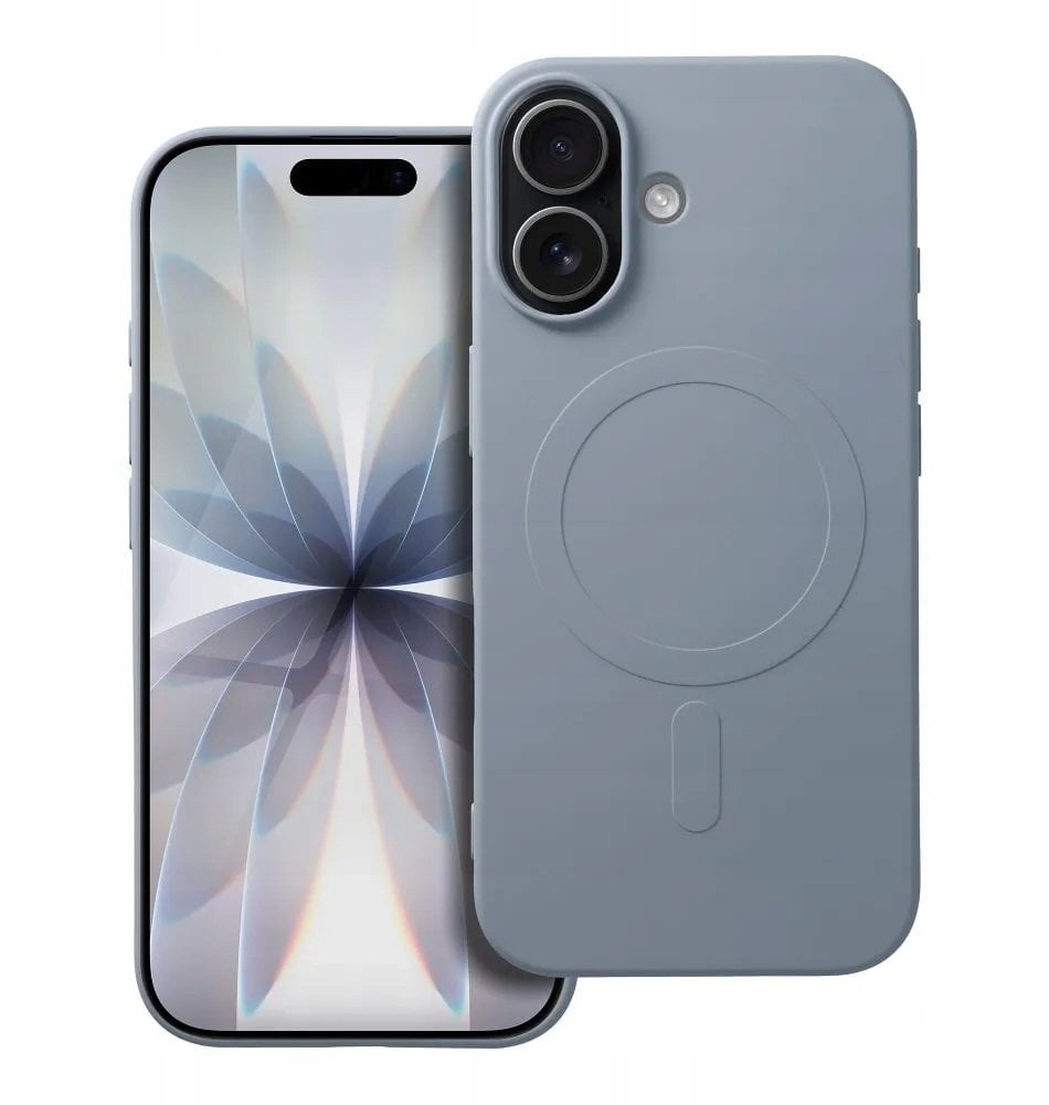 Futerał SILICONE MAG COVER (big hole) kompatybilny z MagSafe do IPHONE 17 jasny niebieski