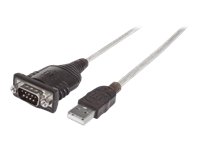Kabel USB Manhattan USB-A - RS-232 0.45 m Przezroczysty (151801)
