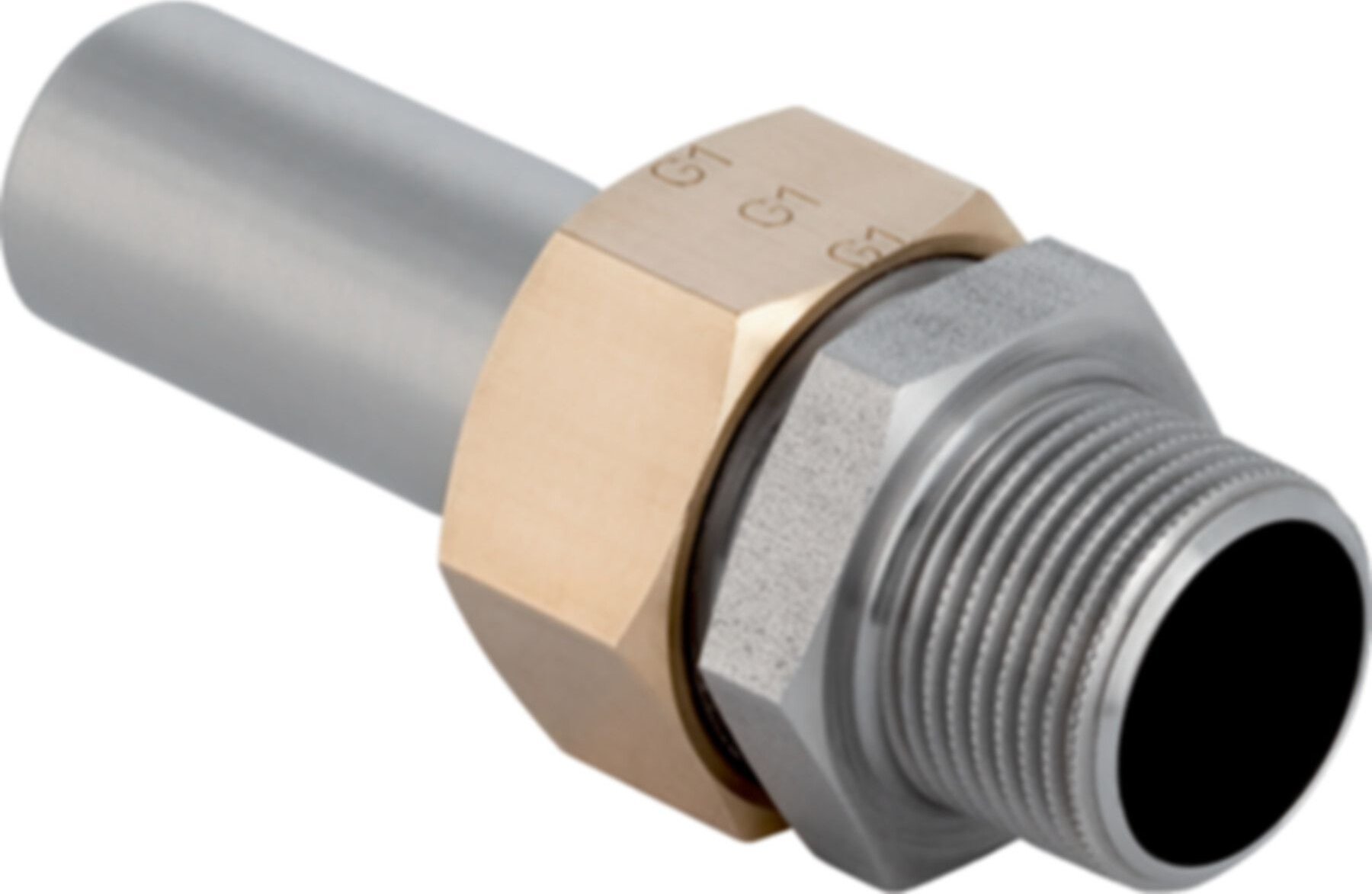 Geberit Mapress Edelstahl - Śrubunek przejściowy z gw.zewn. d15-R 1/2 [1]