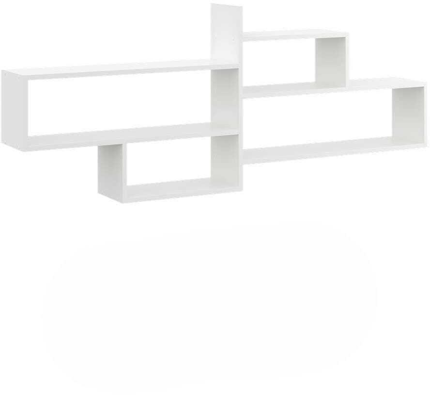 Nowoczesna półka na ścianę, regał wiszący, 170x18x68 cm, biały, mat