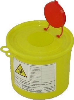 ARS Pojemnik na odpady ostre z otworem wrzutowym, poj. 3l (Kolor żółty)