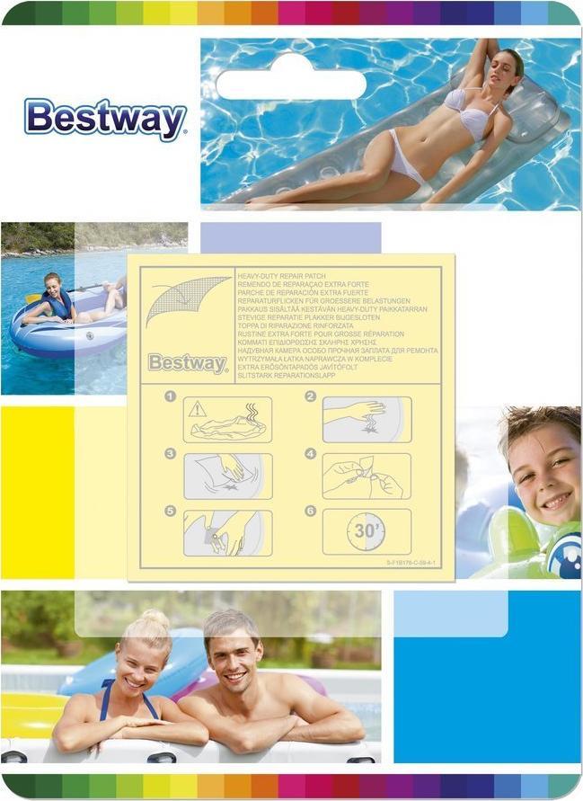 Bestway Zestaw naprawczy łatki samoprzylepne 6.5x6.5cm 10 szt. (62068)