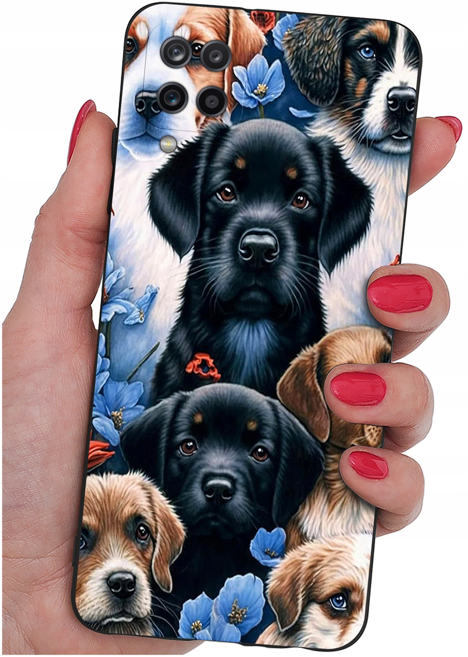 Etui do Samsung Galaxy A12|M12 WZORY |SILIKONOWE MATT CASE + SZKŁO 9H