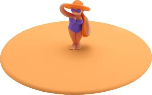 Lurch Pokrywka silikonowa z plażowiczem, torba, śred. 10,5 cm, pomarańczowa / Lurch