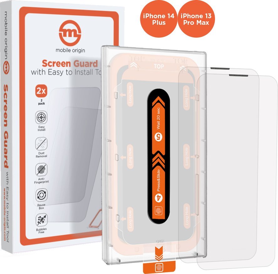 Mobile Origin Szkło ochronne z aplikatorem iPhone 14 Plus / 13 Pro Max , 2 szt