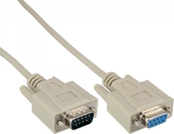 InLine 10er Bulk-Pack ® Serial Cable molded DB9 male to female 1:1 grey 15m