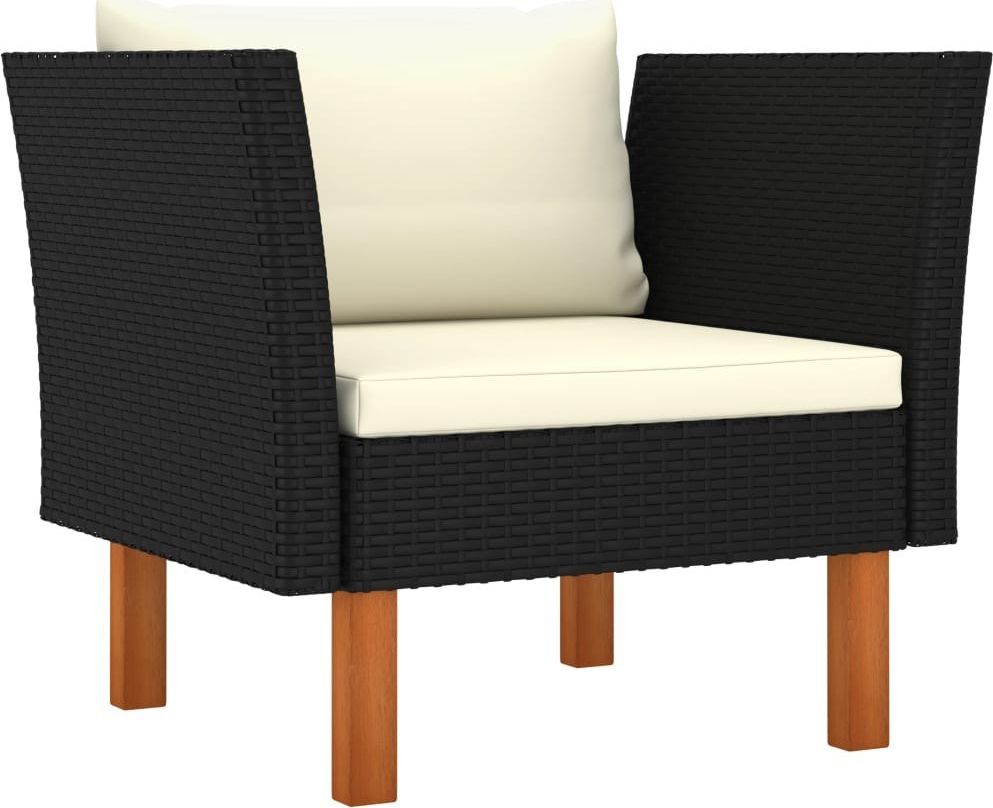vidaXL Sofa ogrodowa, polirattan i lite drewno eukaliptusowe (315764)