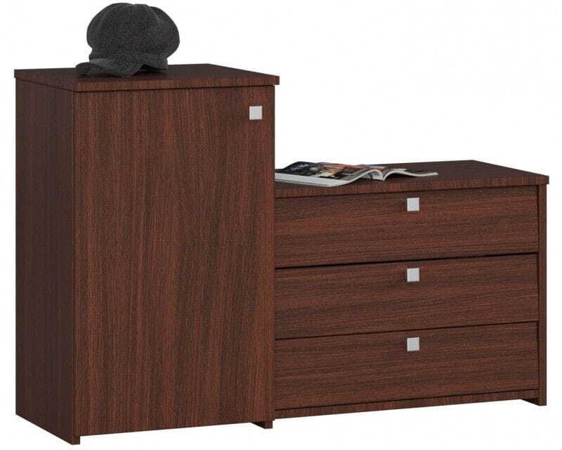 Fabryka Mebli Akord Szafka na buty z szufladą, 99x33x68 cm, wenge, matowy