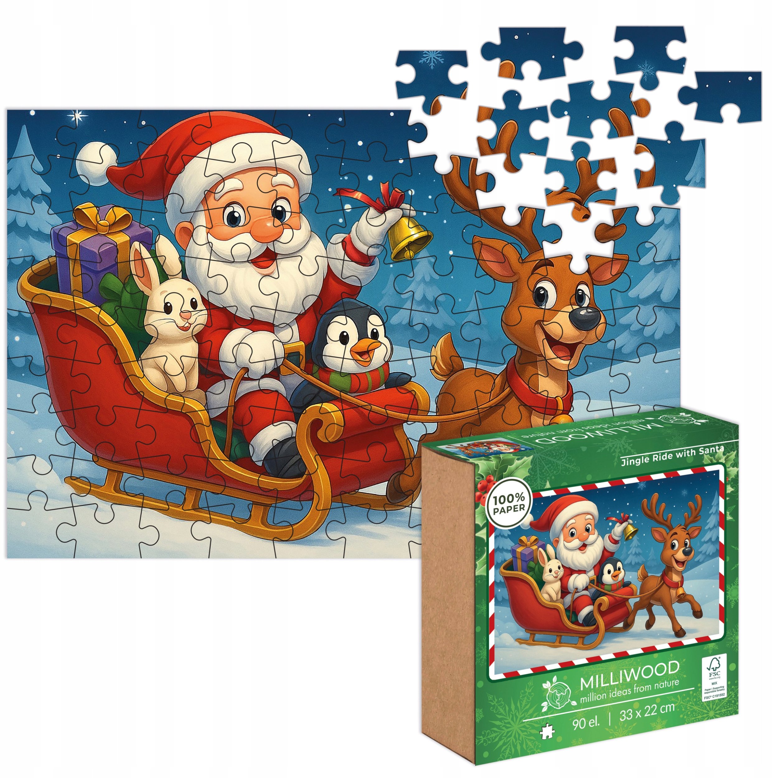 Milliwood ClassJigsaw puzzle 90el JingleRid..50875