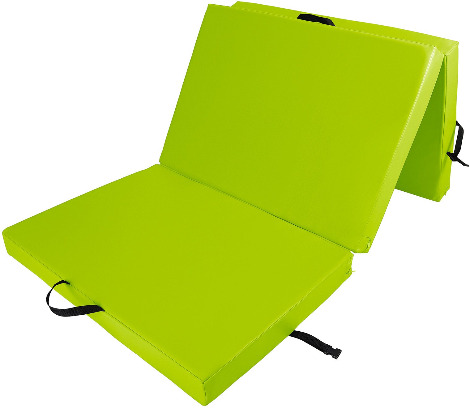 UnderFit Materac gimnastyczny składany trzyczęściowy 210 x 100 x 10 cm seledynowy