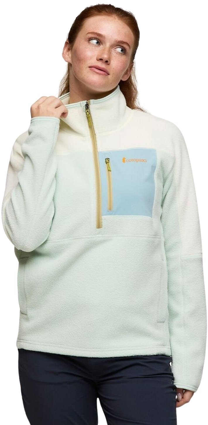 W'S Abrazo Fleece Half-Zip Jacket, Dew And Foam, L