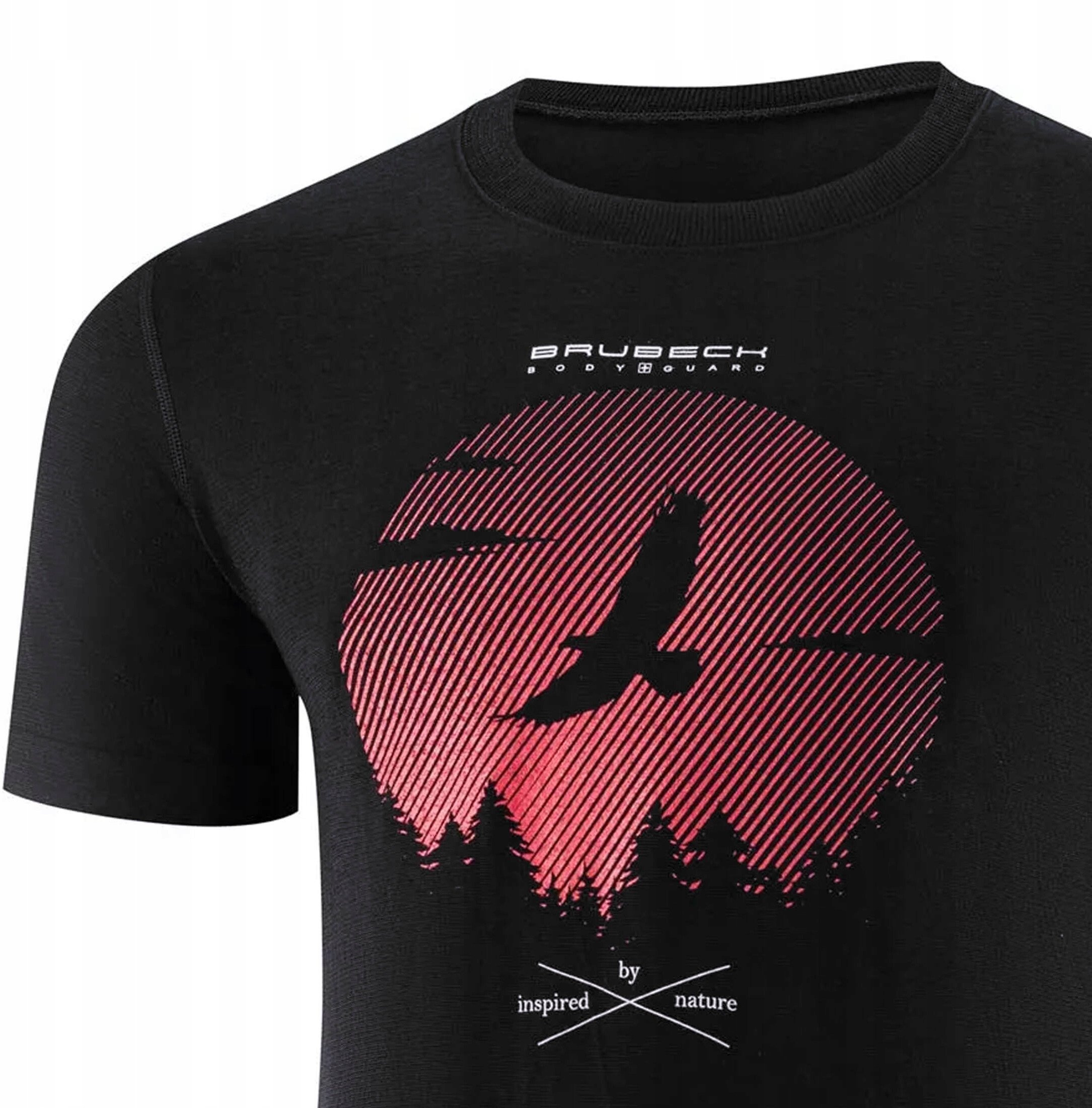 SS1265M Koszulka męska z krótkim rękawem OUTDOOR WOOL PRO czarny XXL - ORZEŁ 1