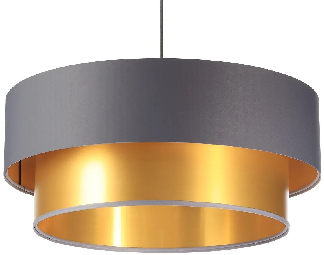 Lampa wisząca DOUBLE GRAY 50 szara/złota BPS KONCEPT