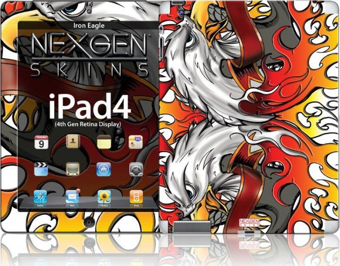 Nexgen Skins Nexgen Skins - Zestaw Skórek Na Obudowę Z Efektem 3d Ipad 2/3/4 (iron Eagle 3d)