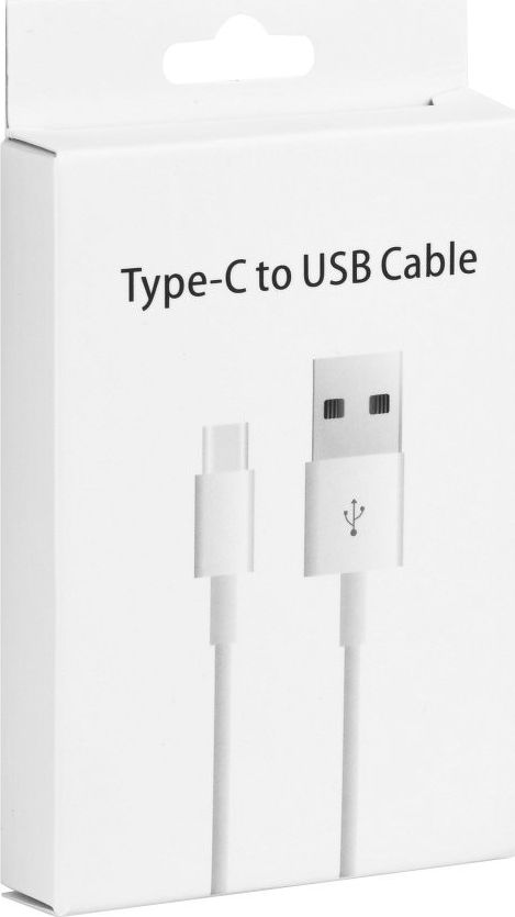 Kabel USB Partner Tele.com USB-A - USB-C 1 m Biały