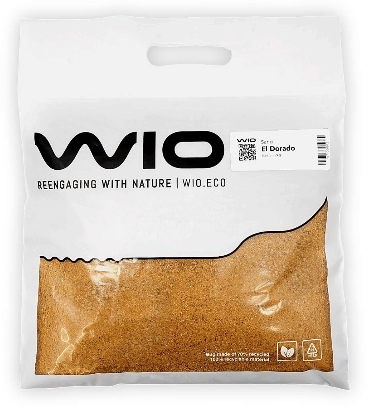 Aqua Nova WIO El Dorado Sand, piasek, dekoracyjny, jasnobrązowy, 2kg, worek