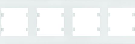 Hager Lumina intense ramka 4-krotna pozioma biała (WL5740)