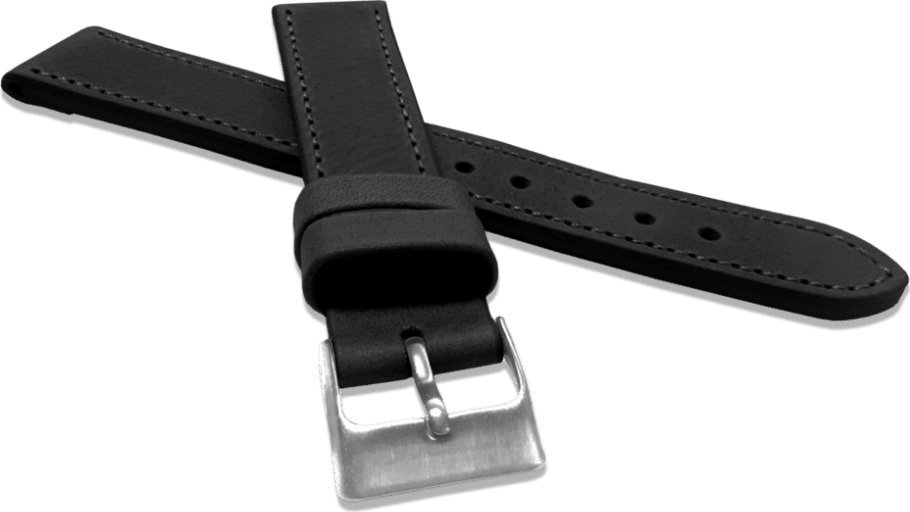 Lavvu LAVVU Czarny szyty pasek SPORT z luksusowej skóry Top Grain - 18