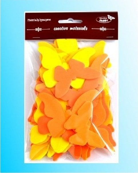 Teka Motyle żółto-pomarańczowe 52szt