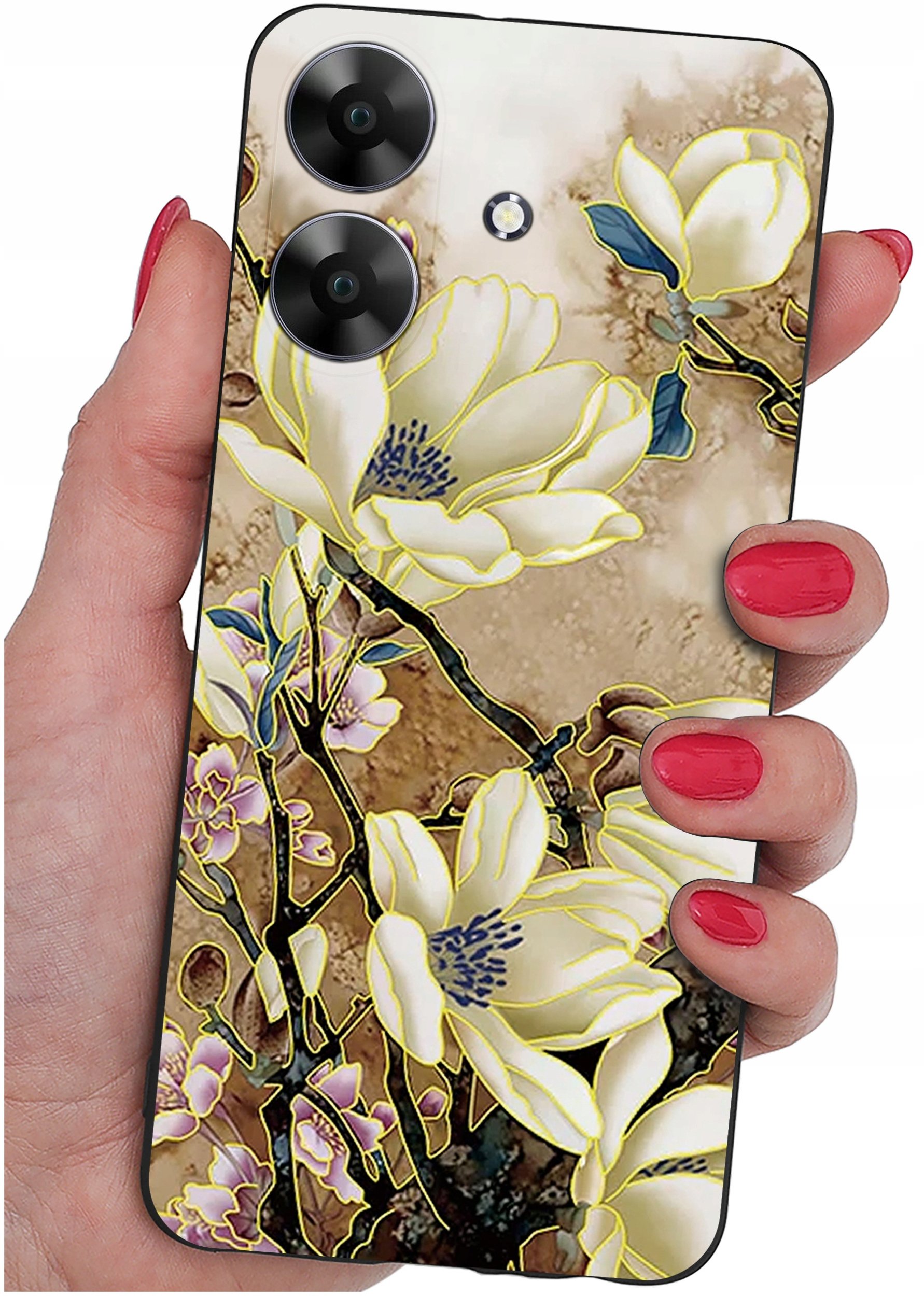 ETUI do Realme Note 60 CASE WZORY | SILIKONOWE MATT CASE + SZKŁO 9H