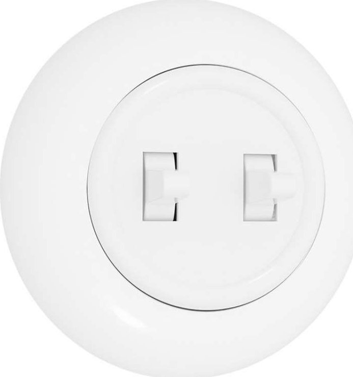 Triton Electromalt EX.one Włącznik podwójny z ramką biały